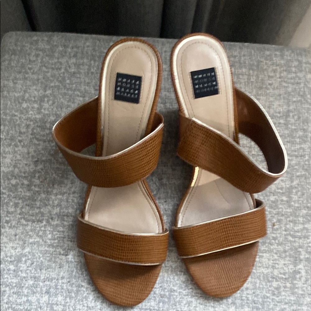 WHBM Brown Strappy Women's Sandals size 9